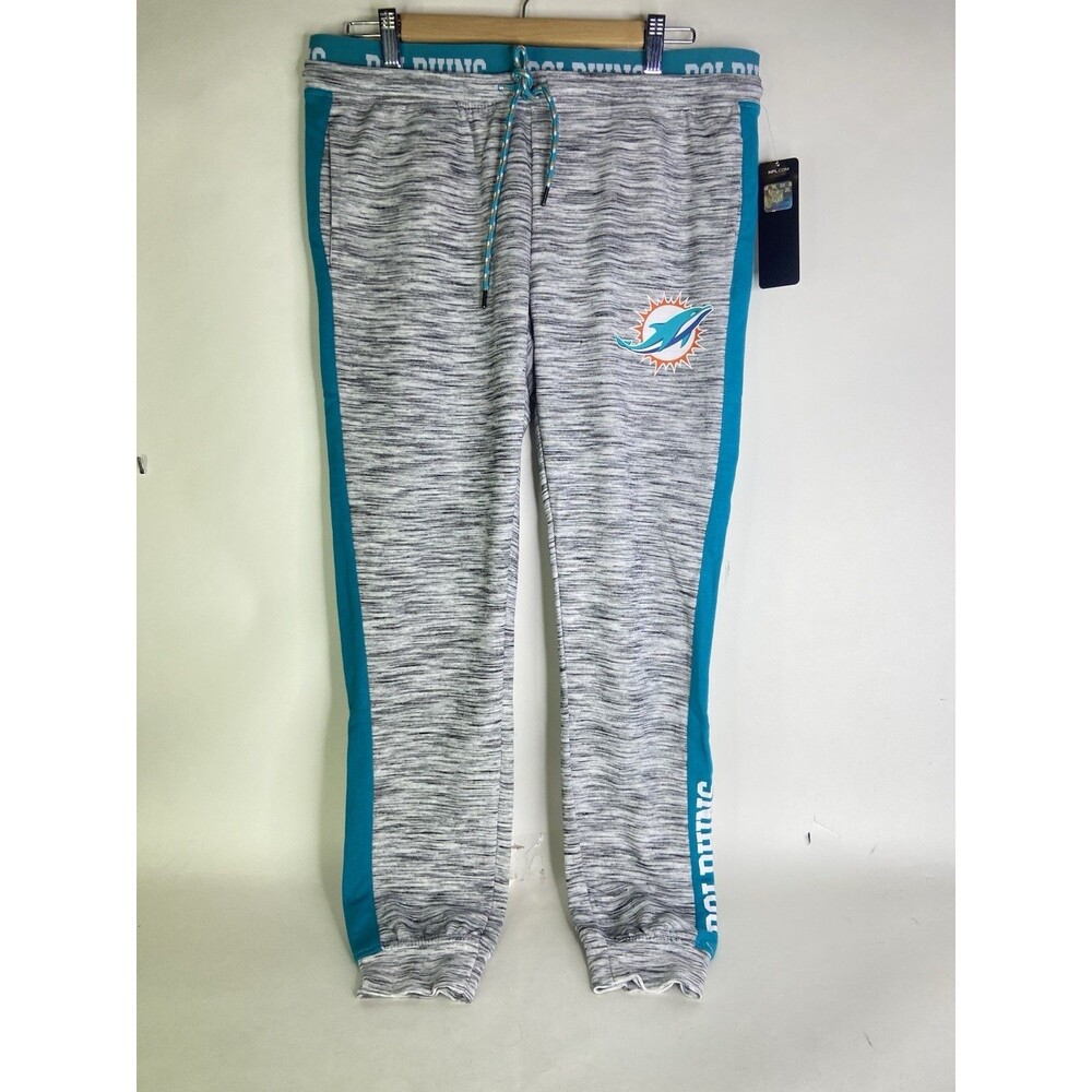 Miami Dolphins Ultra Game NFL Active Jogger Sweatpants Pants Womens Size L
